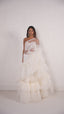 WHITE LAAL ISHQ SARI