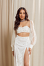 WHITE CHER KNOT BUSTIER