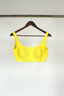 CANARY RAW SILK SCOOP BUSTIER