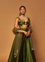 FADED OLIVE NET DUPATTA