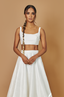 PEARL RAW SILK SCOOP BUSTIER