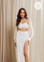 WHITE CHER KNOT BUSTIER - READY TO SHIP