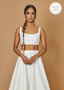 PEARL RAW SILK SCOOP BUSTIER - READY TO SHIP