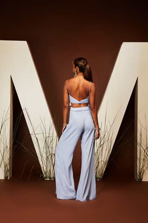 REKHA POWDER BLUE PALAZZOS