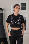 CROPPED  BUSTIER PRINT T-SHIRTS