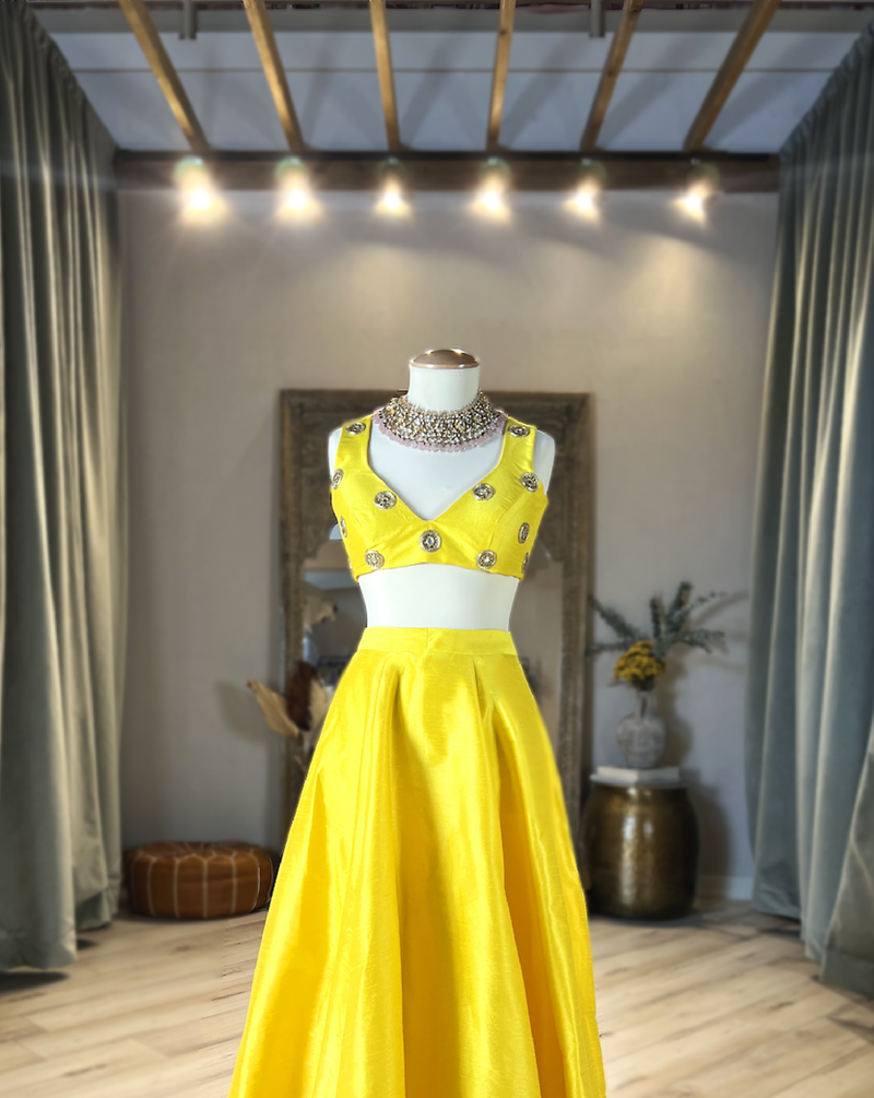 *RTP* OG YELLOW MIRROR BUSTIER